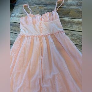 NWT Sz L Commense Blush Pink Midi Sundress